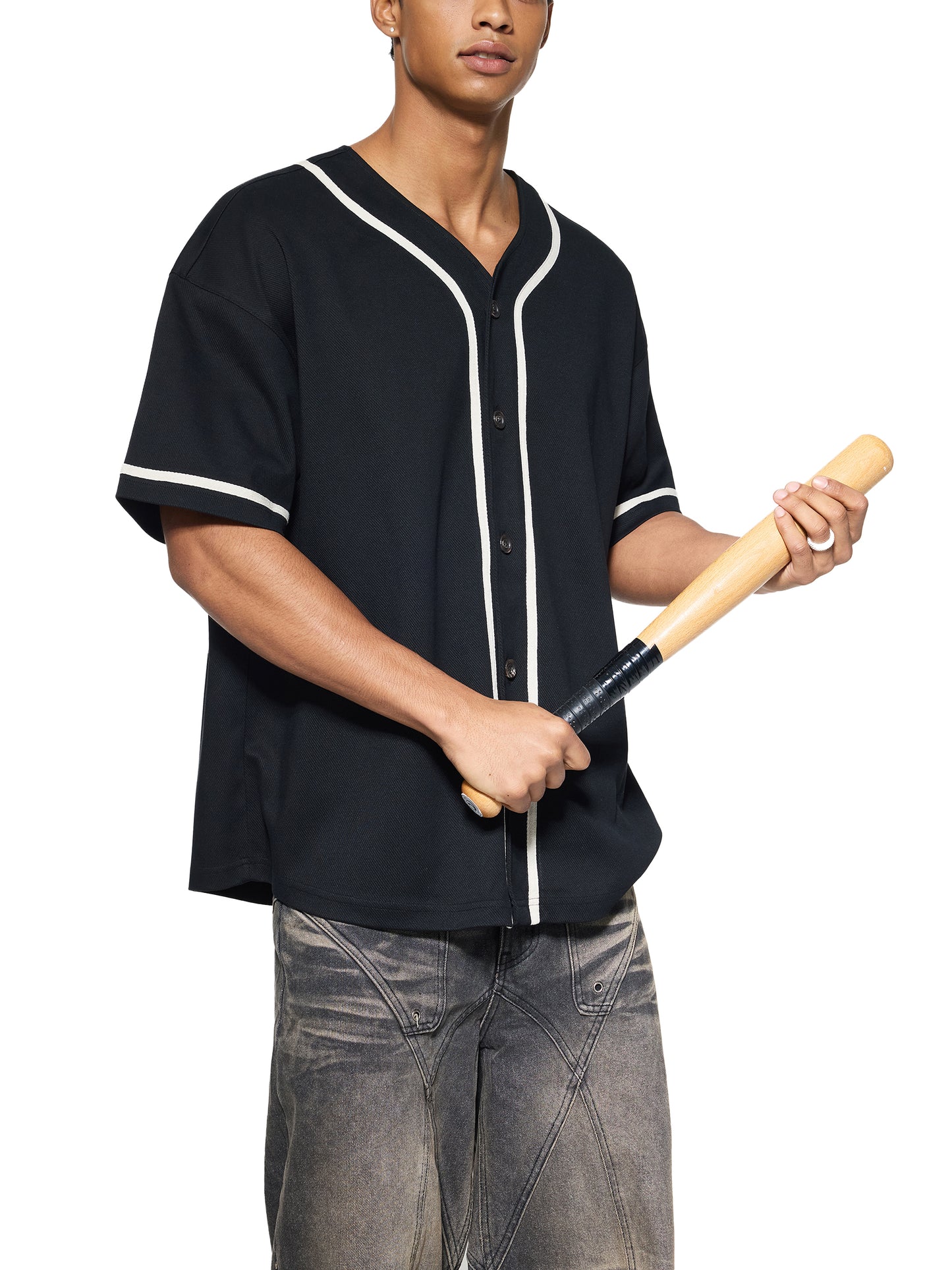 Relocation Piped Button-Up Jersey