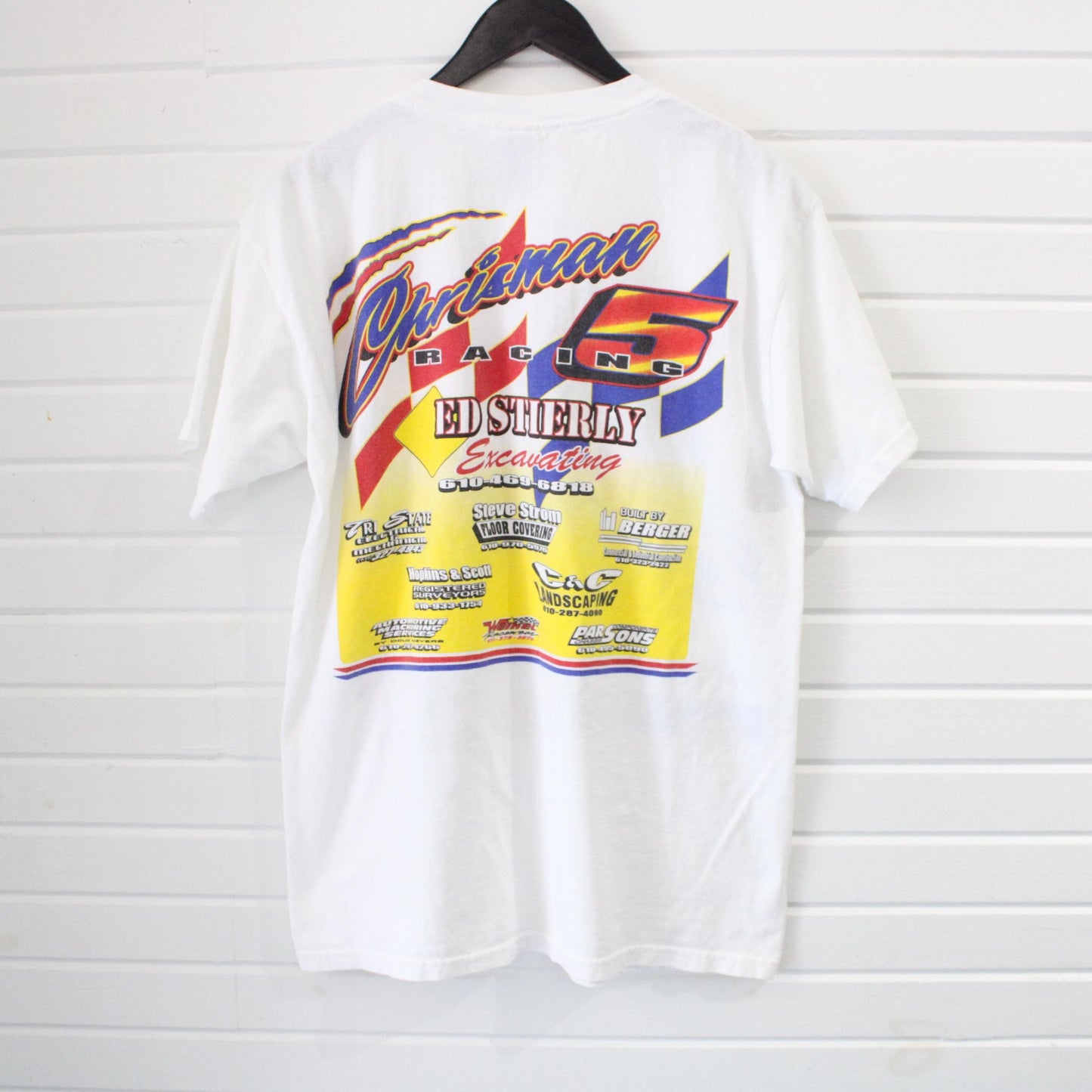 Ron Chrisman Racing T-Shirt | Vintage 90s Stock Car Graphic Tee | Racing Fan Collectible