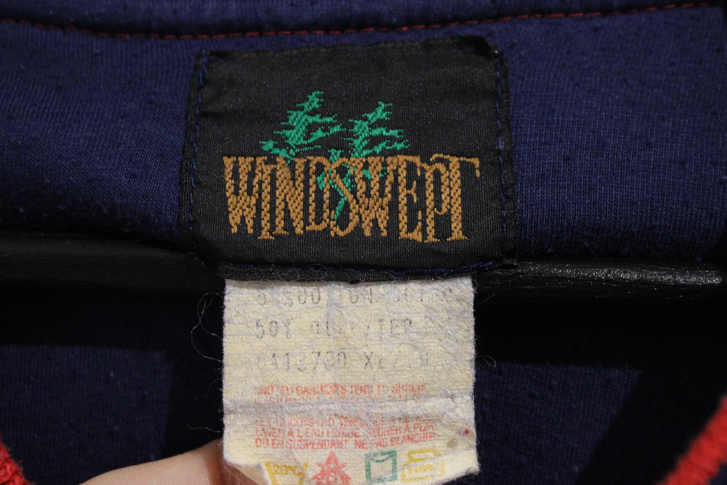 Windswept Varsity Jacket | Vintage 80s Red-Navy Classic Letterman Bomber | Retro Streetwear Outerwear