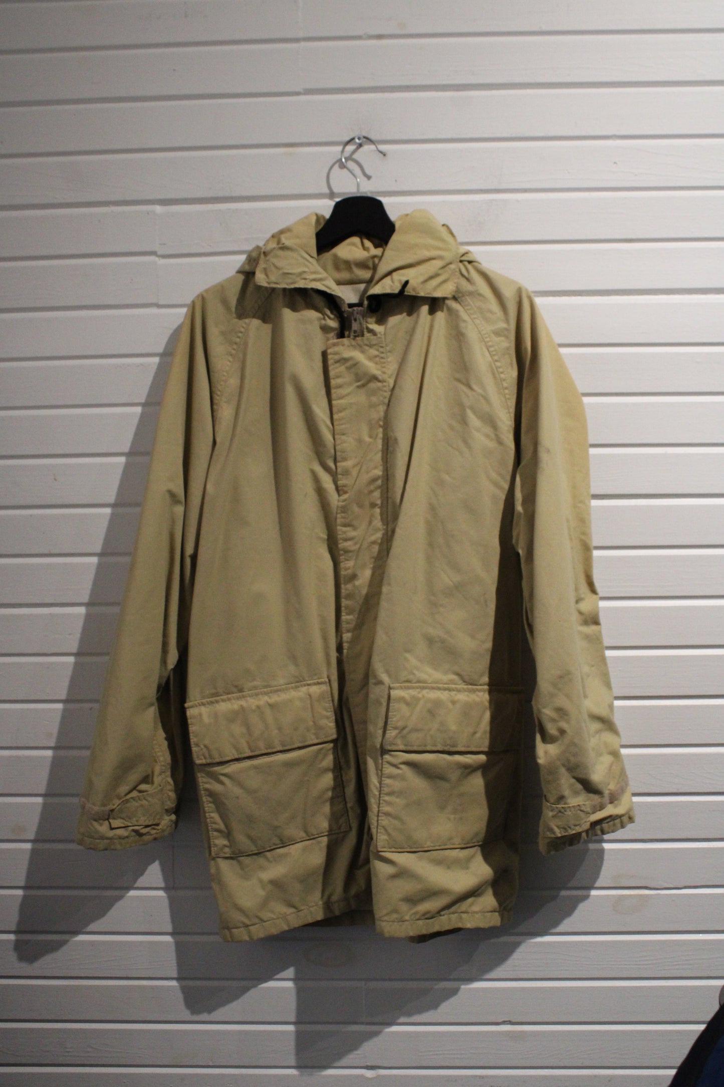 L.L.Bean Parka Jacket | Vintage Utility Outdoor Hooded Coat | Tan Heavyweight Outerwear