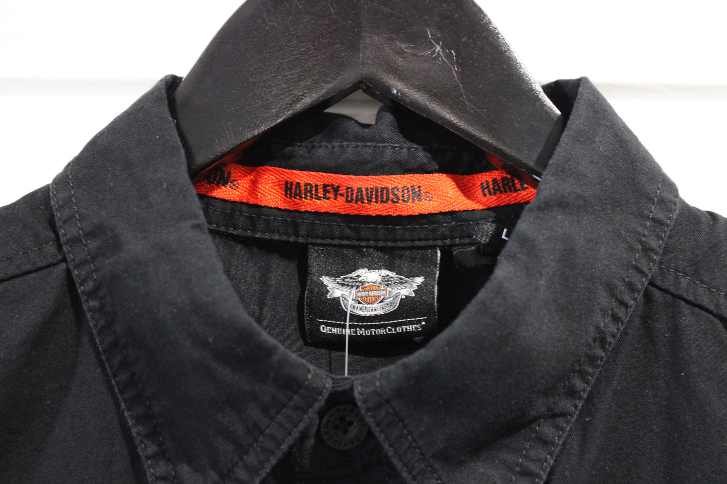 Harley-Davidson Sleeveless Shirt | Vintage Black Frayed Armhole Button-Up | Motorcycle Flame Graphic Biker Vest