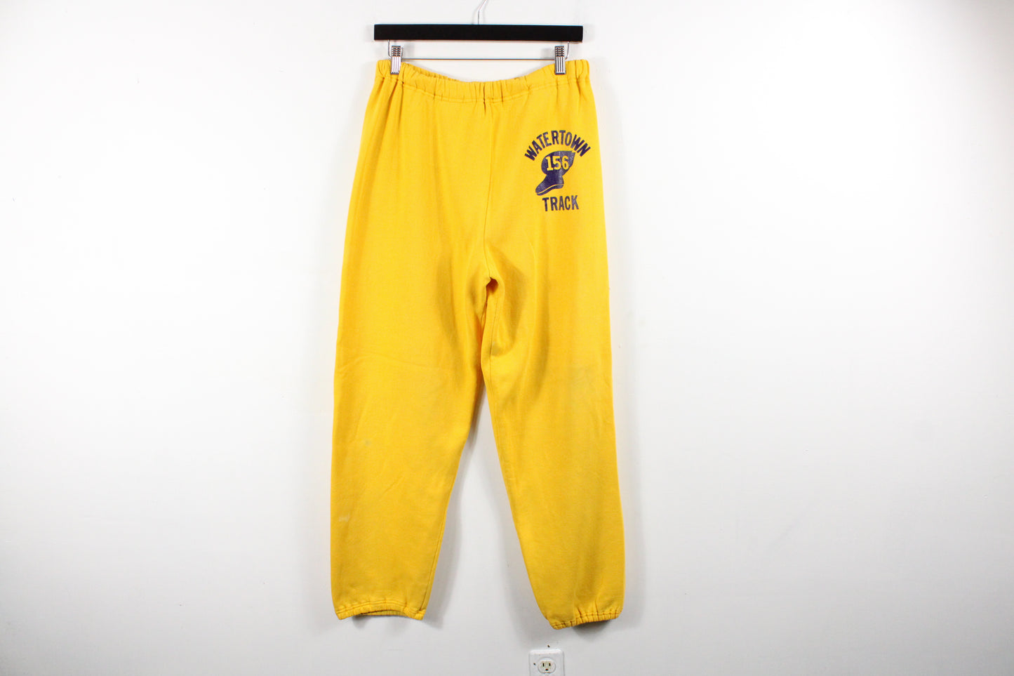 Watertown Track Hoodie And Sweatpants Set | Vintage 90s Varsity Athletic Yellow Tracksuit | Classic Sportswear
