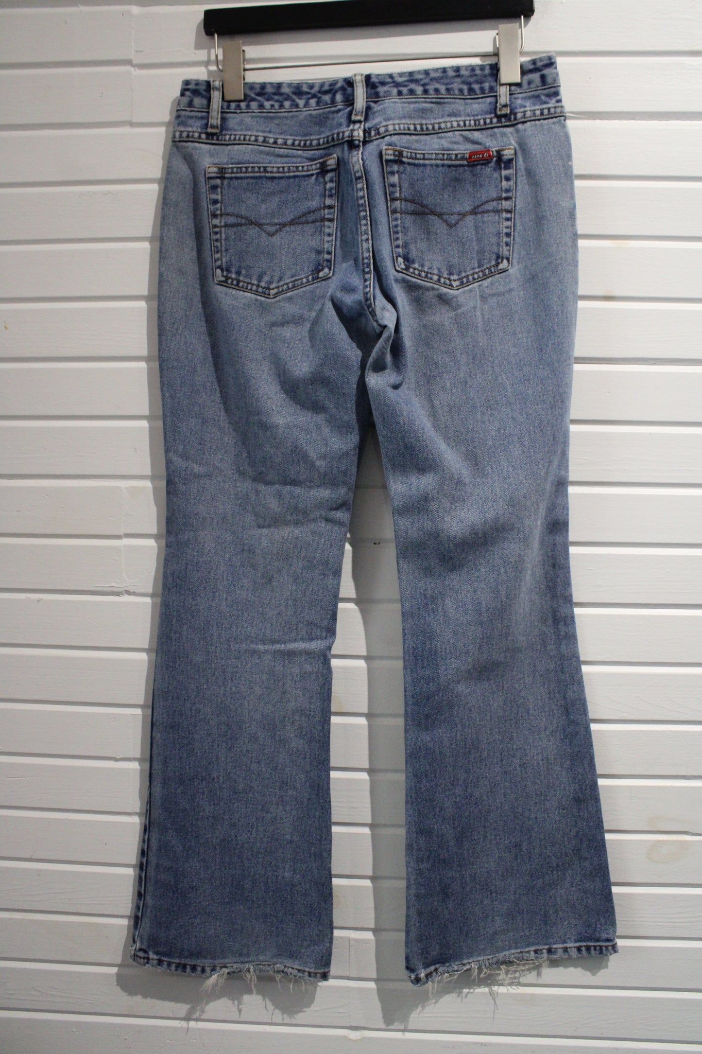 Zana-Di Jeans | Vintage Bootcut Denim Pants | Distressed Hem Classic Women's Jeans