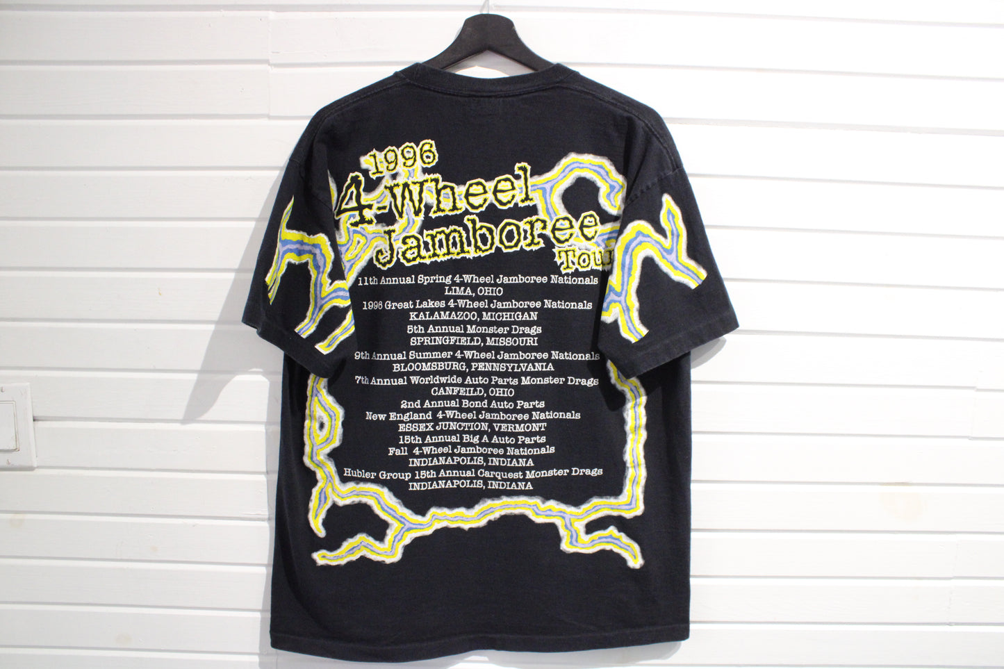 Vintage 4-Wheel Jamboree Nationals T-Shirt | 1996 Monster Truck Graphic Tee | Racing Event Collectible