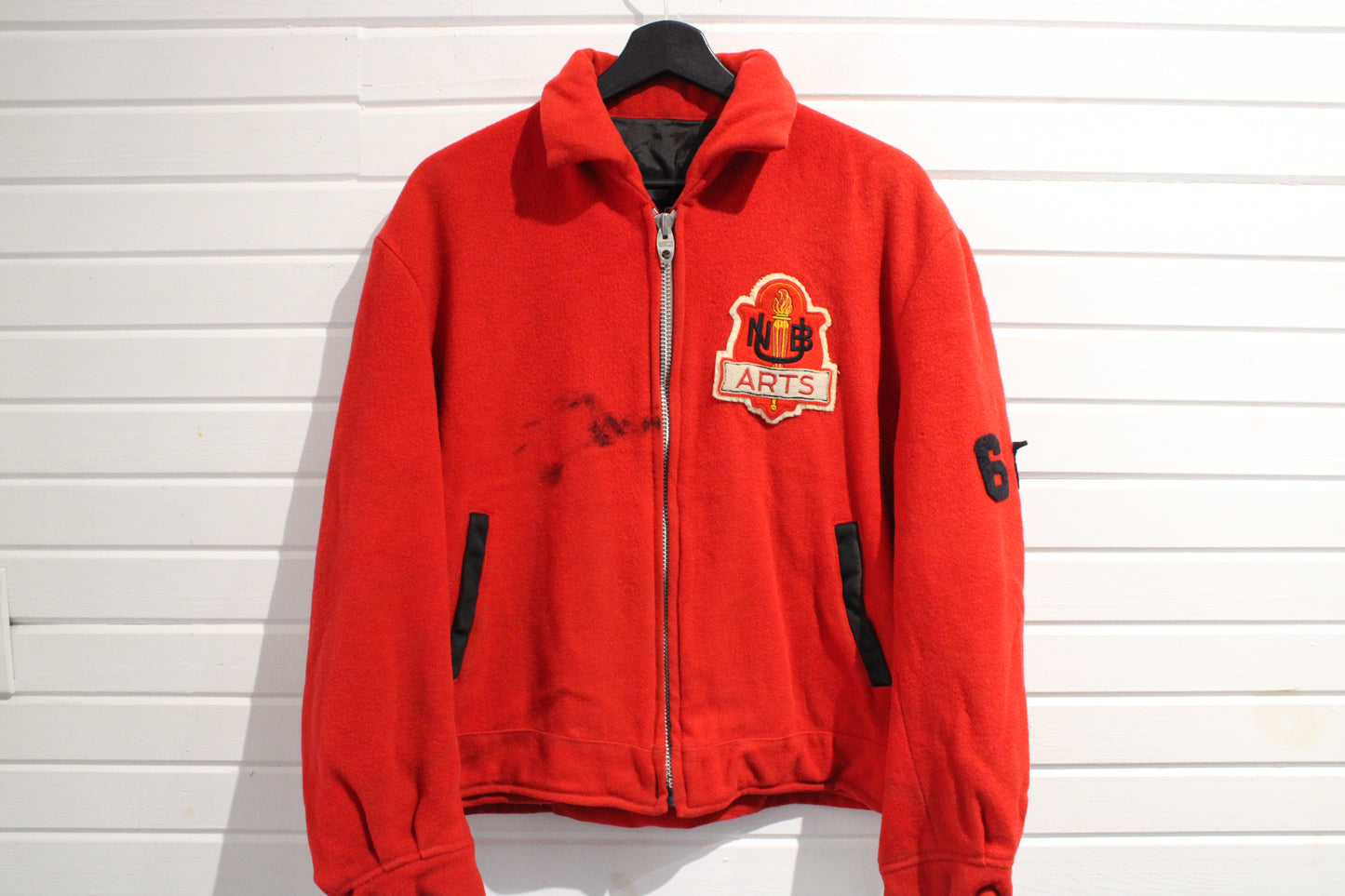 Craft University-New-Brunswick Arts Jacket | Vintage 1960s Collegiate Varsity Wool Zip-Up Jacket | Classic Canadian University Outerwear