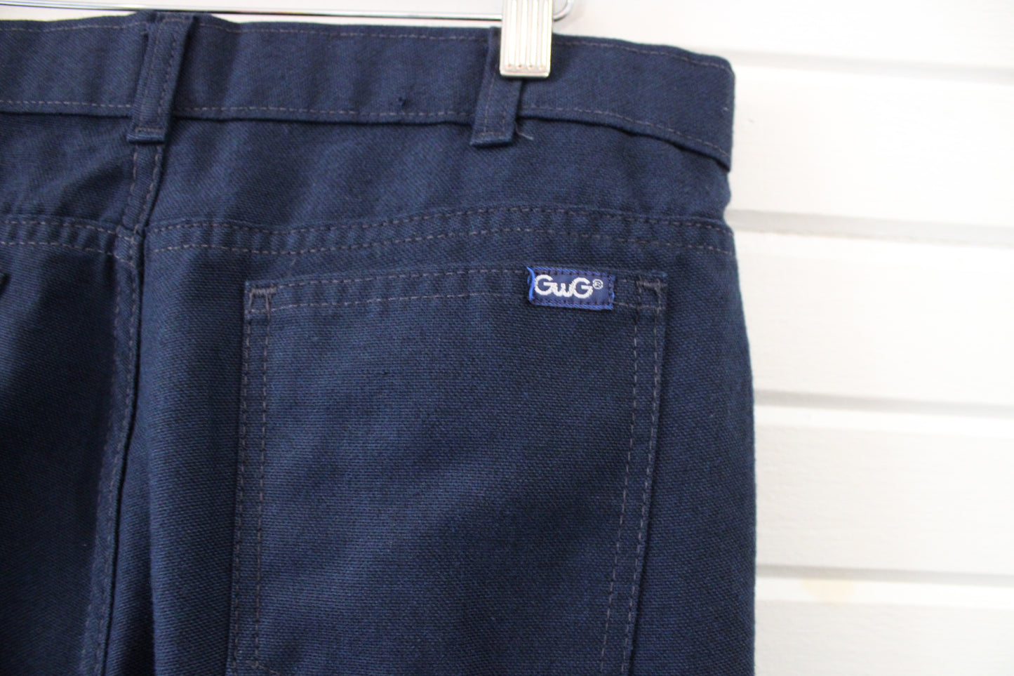 GuG Work Pants | Vintage Navy Straight Leg Trousers | Durable Utility Wear Menswear