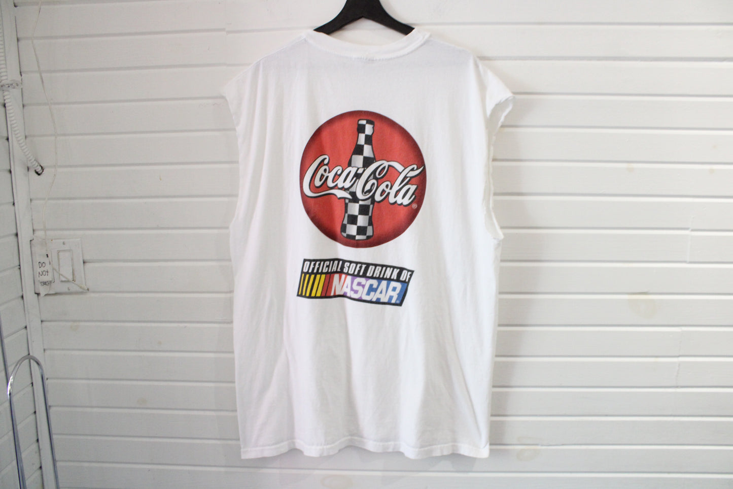 Coca-Cola NASCAR Sleeveless T-Shirt | Vintage 90s Racing Graphic Tee | Official Soft Drink Motorsport Collectible
