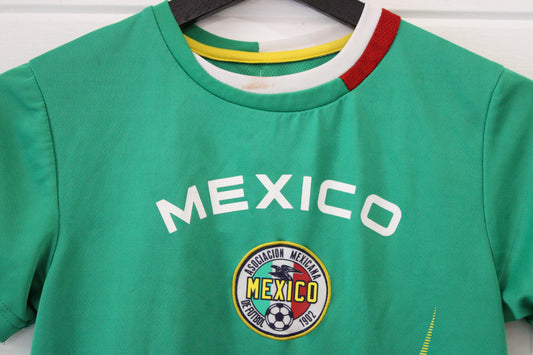 Mexico National Team Soccer Jersey | Vintage Green Football Shirt With Yellow Accents | Number 18 Short Sleeve Top