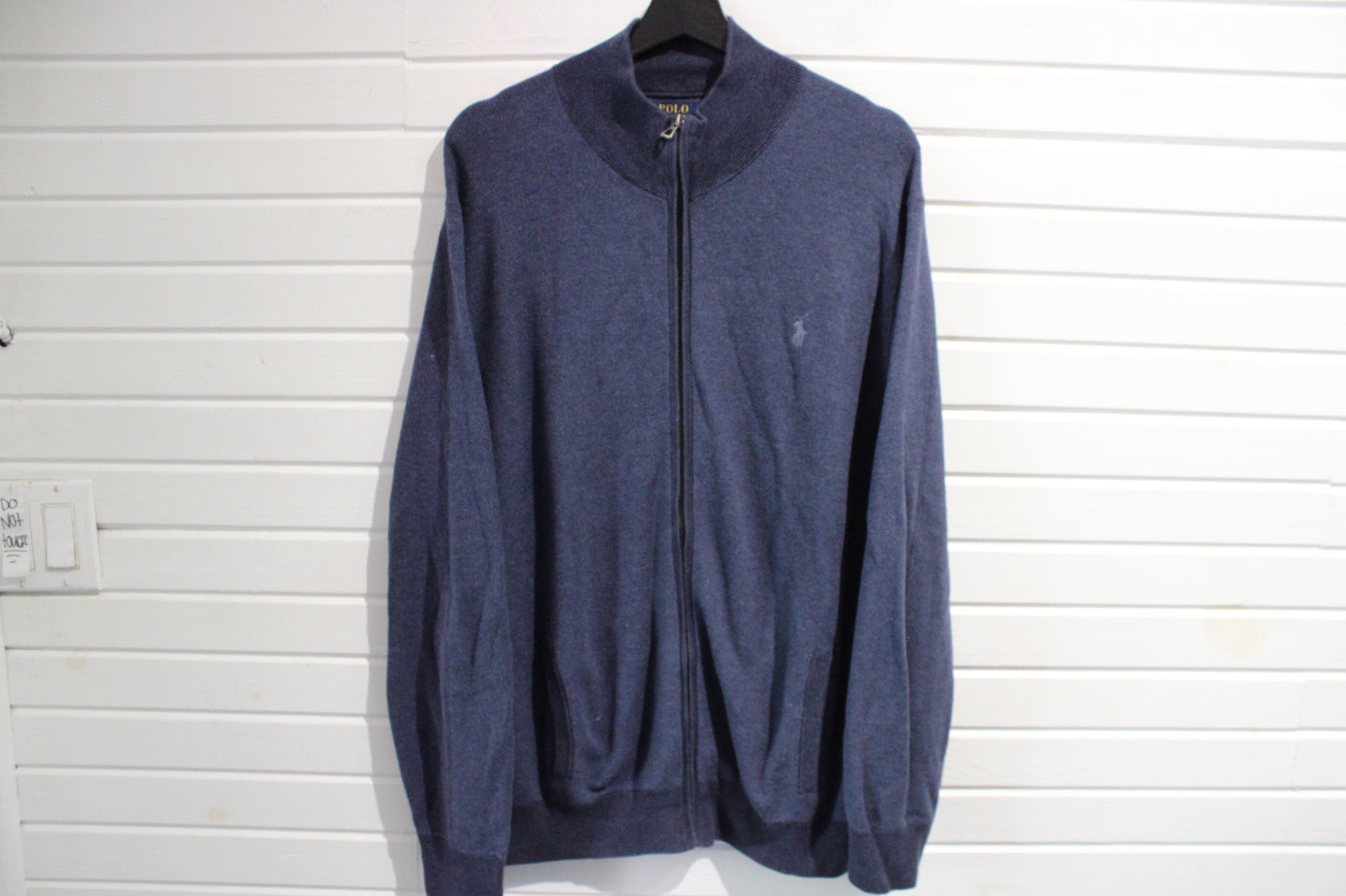 Polo Ralph-Lauren Full-Zip Sweater | Vintage Classic Knit Bomber Zip-Up | Pima Cotton Casualwear