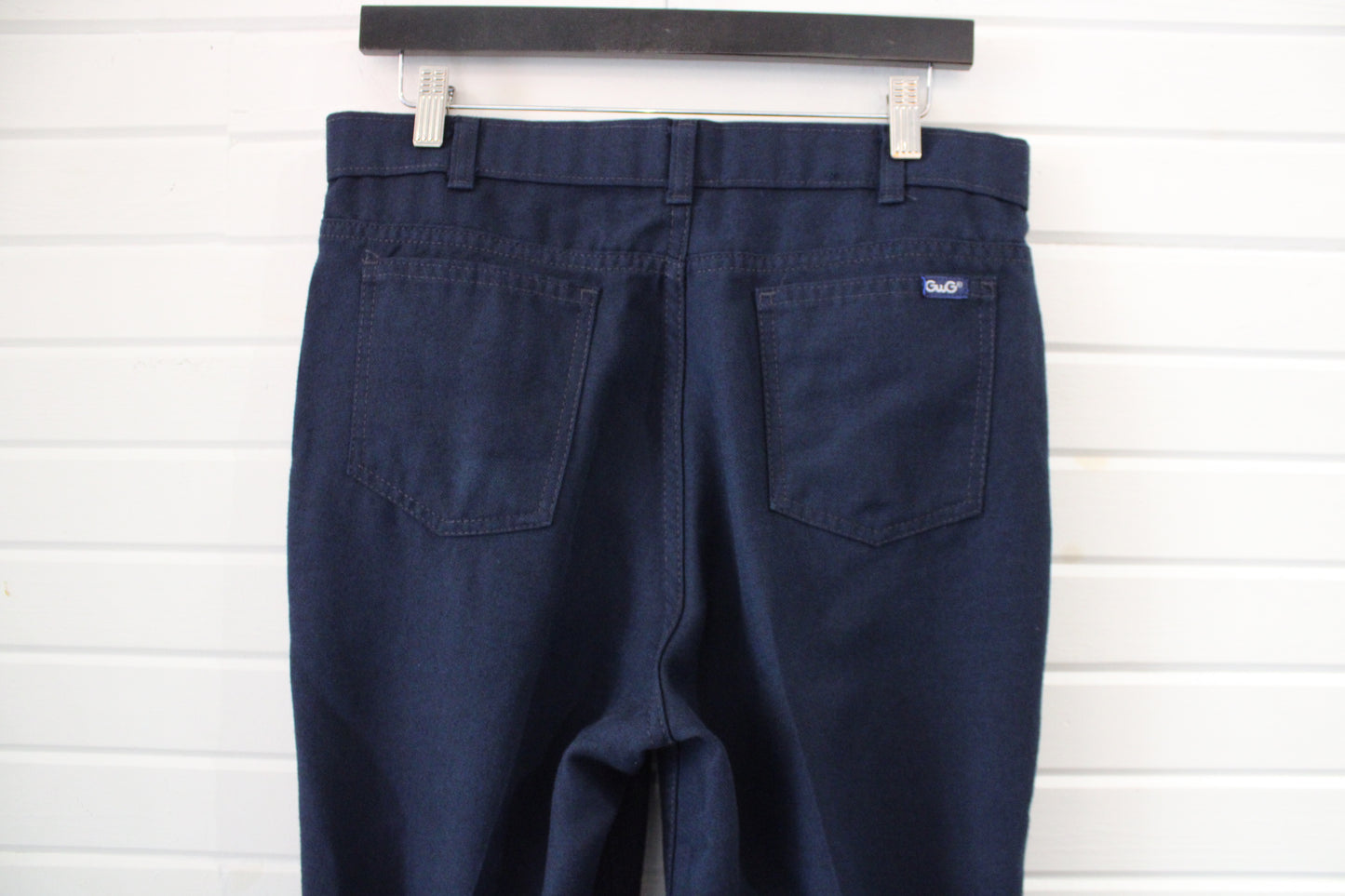 GuG Work Pants | Vintage Navy Straight Leg Trousers | Durable Utility Wear Menswear