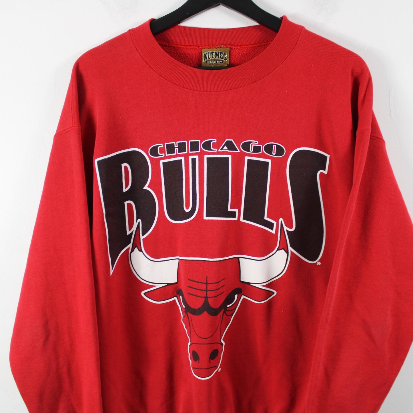 Chicago-Bulls Sweater | Vintage Nutmeg Graphic Crewneck Sweatshirt | Iconic NBA Pullover | Retro Sportswear