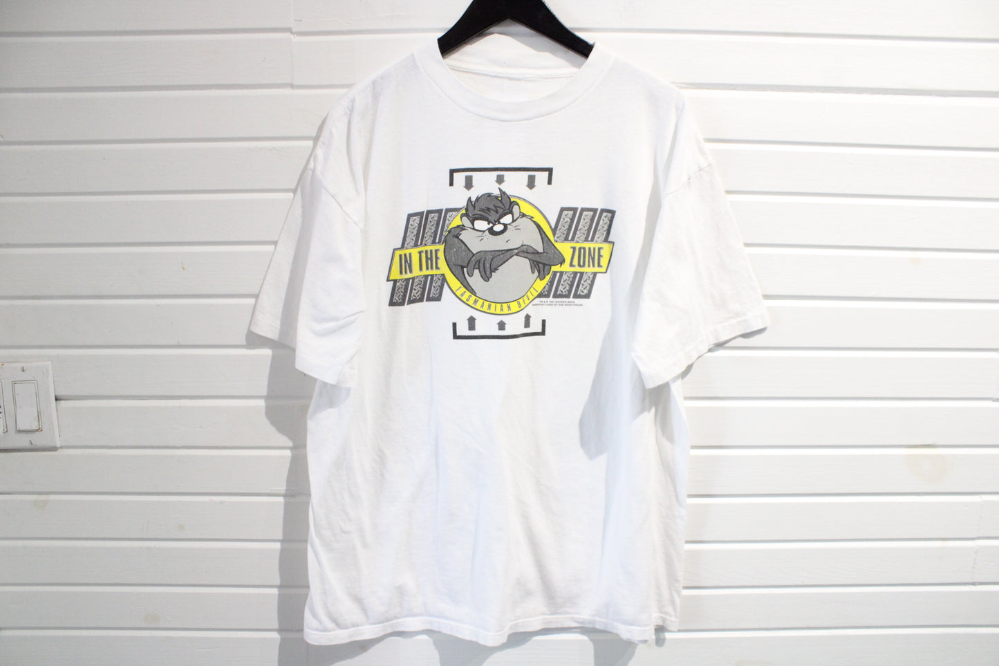 Tasmanian-Devil In The Zone T-Shirt | Vintage 1997 Cartoon Graphic Tee | Classic Looney Tunes Character Shirt