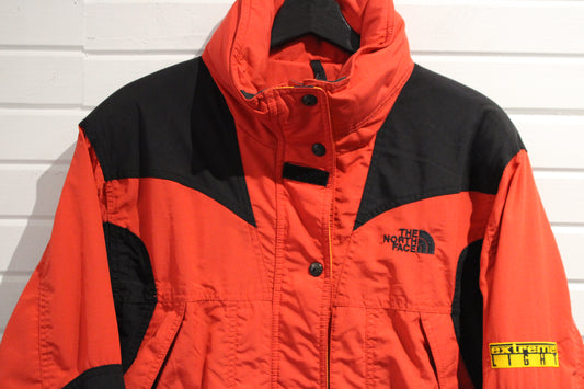 Vintage North-Face Extreme Light Jacket | 1990s Outdoor Technical Shell | Red Black Panel Parka