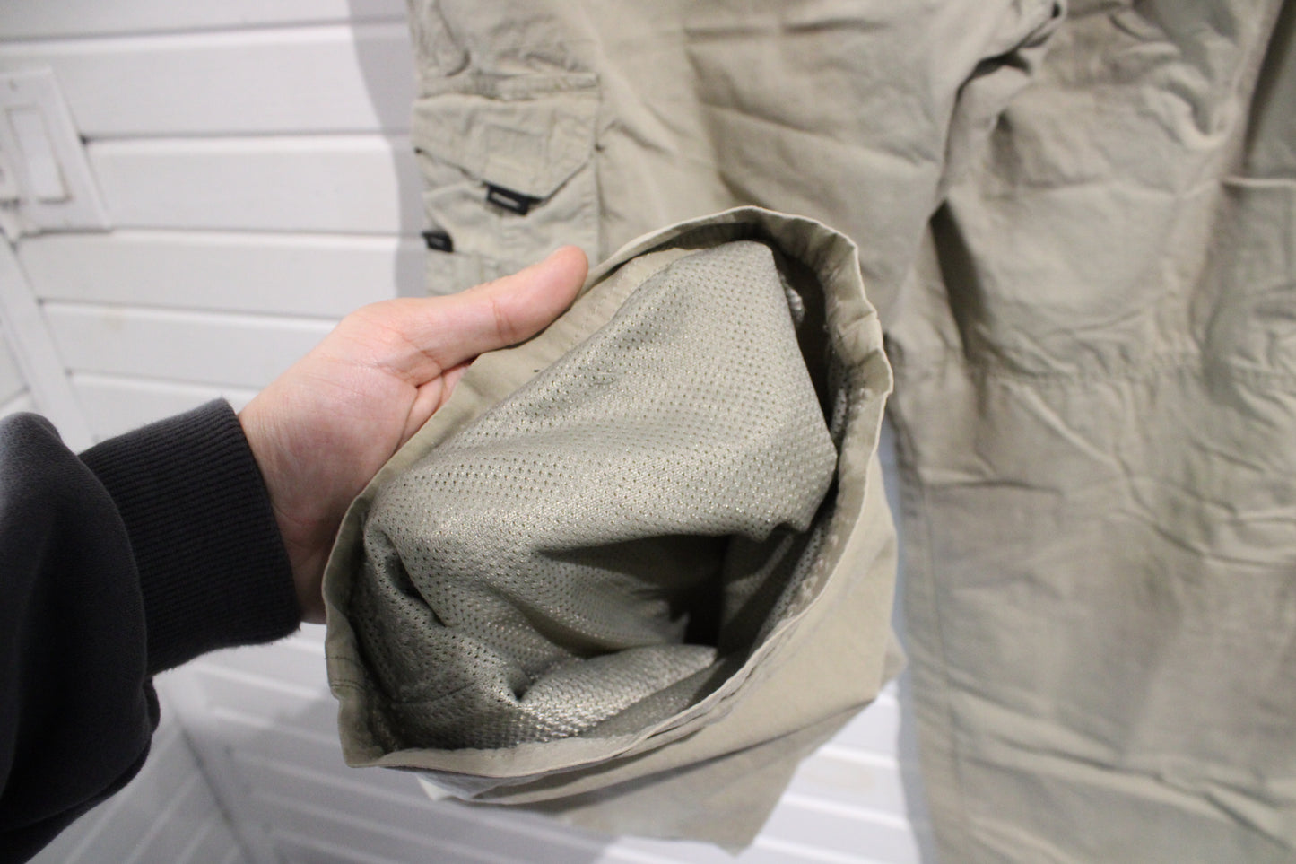 BC-Clothing Cargo Pants | Vintage Outdoor Utility Trousers Mesh Lined | Adjustable Waist Belt Streetwear