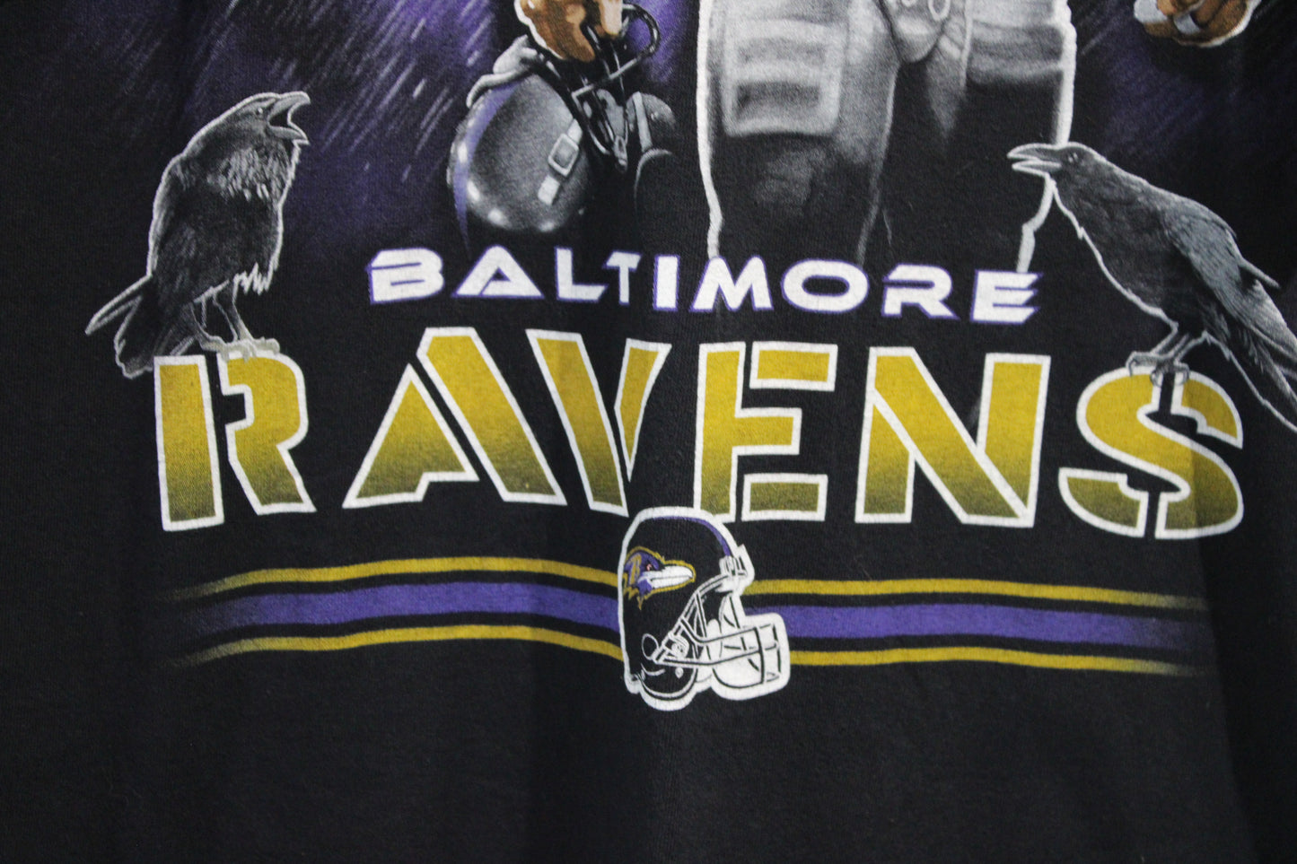 Baltimore-Ravens T-Shirt | Vintage NFL Football Graphic Tee | Purple Lightning Player Print | Fan Apparel