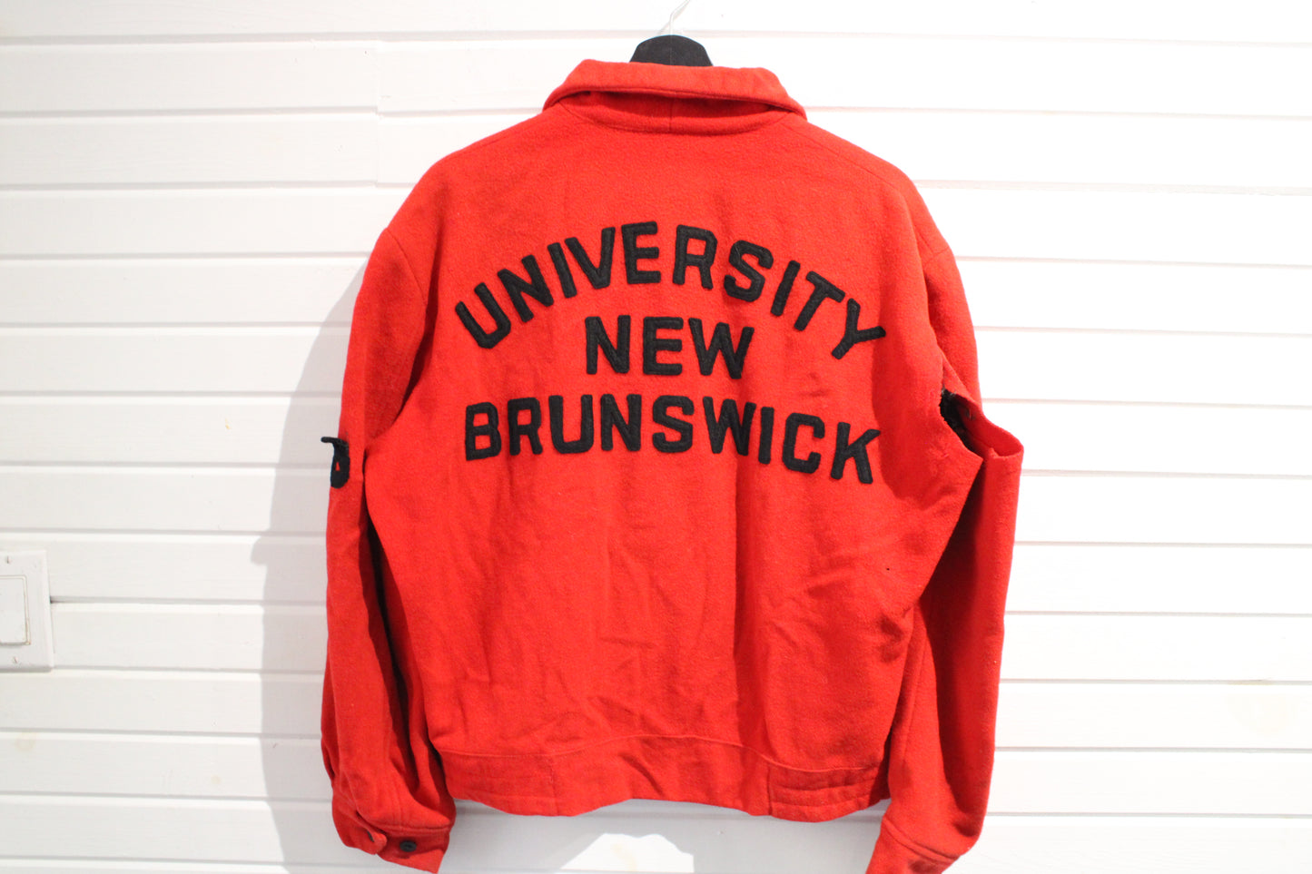 Craft University-New-Brunswick Arts Jacket | Vintage 1960s Collegiate Varsity Wool Zip-Up Jacket | Classic Canadian University Outerwear