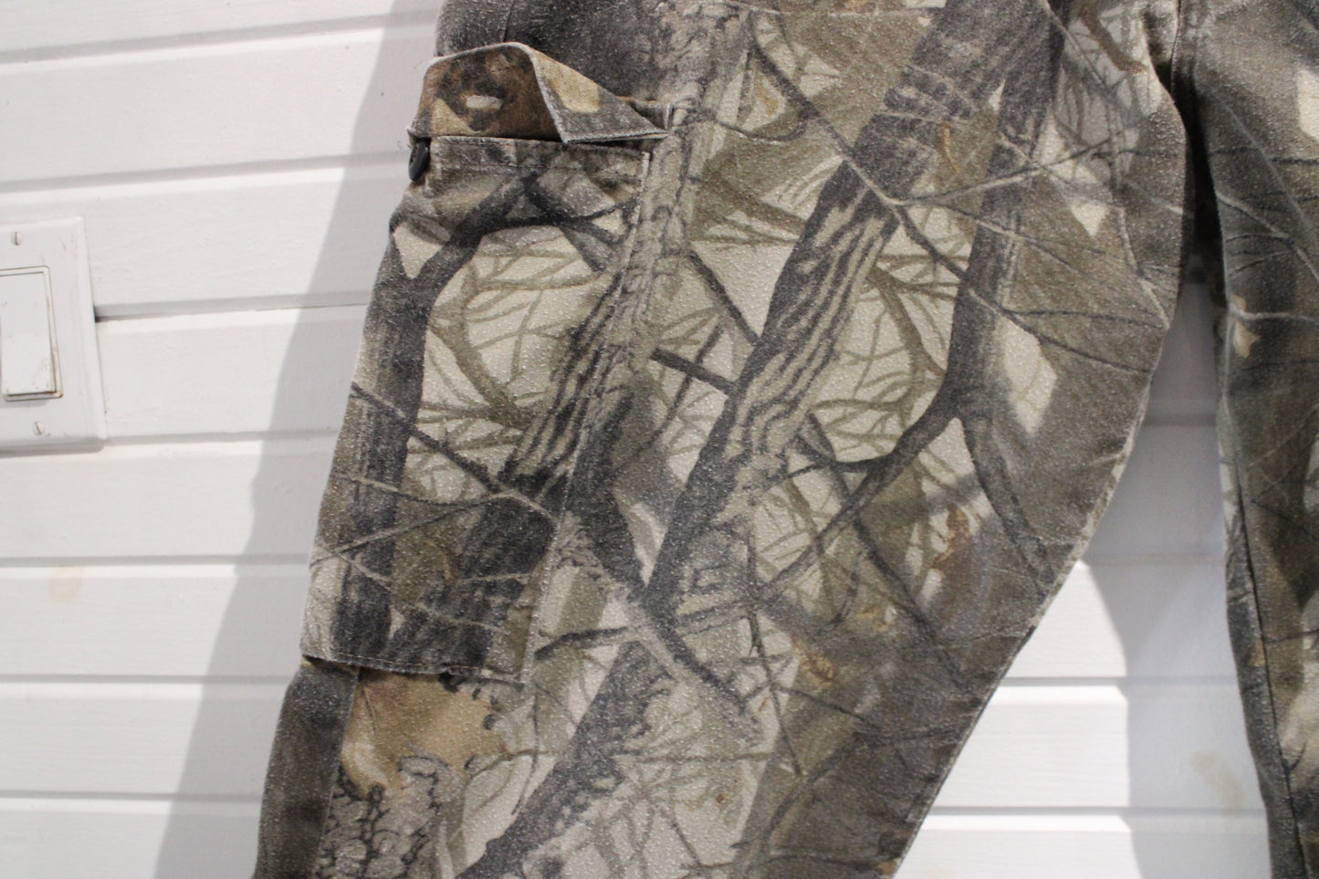 Liberty Camouflage Cargo Pants | Vintage Outdoor Realtree Pattern Hunting Trousers | Heavyweight Utility Gear