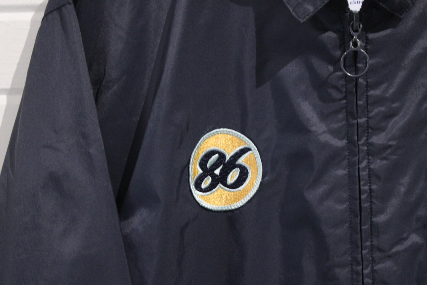 Airwalk Jacket | Vintage 80s Striped Windbreaker Coat | Blue Graphic Track Outerwear