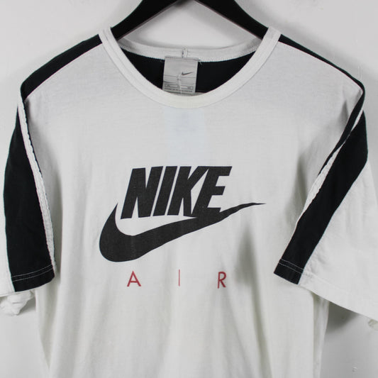 Nike-Air Logo T-Shirt | Vintage 90s Block Shoulder Graphic Tee | Retro Sportswear