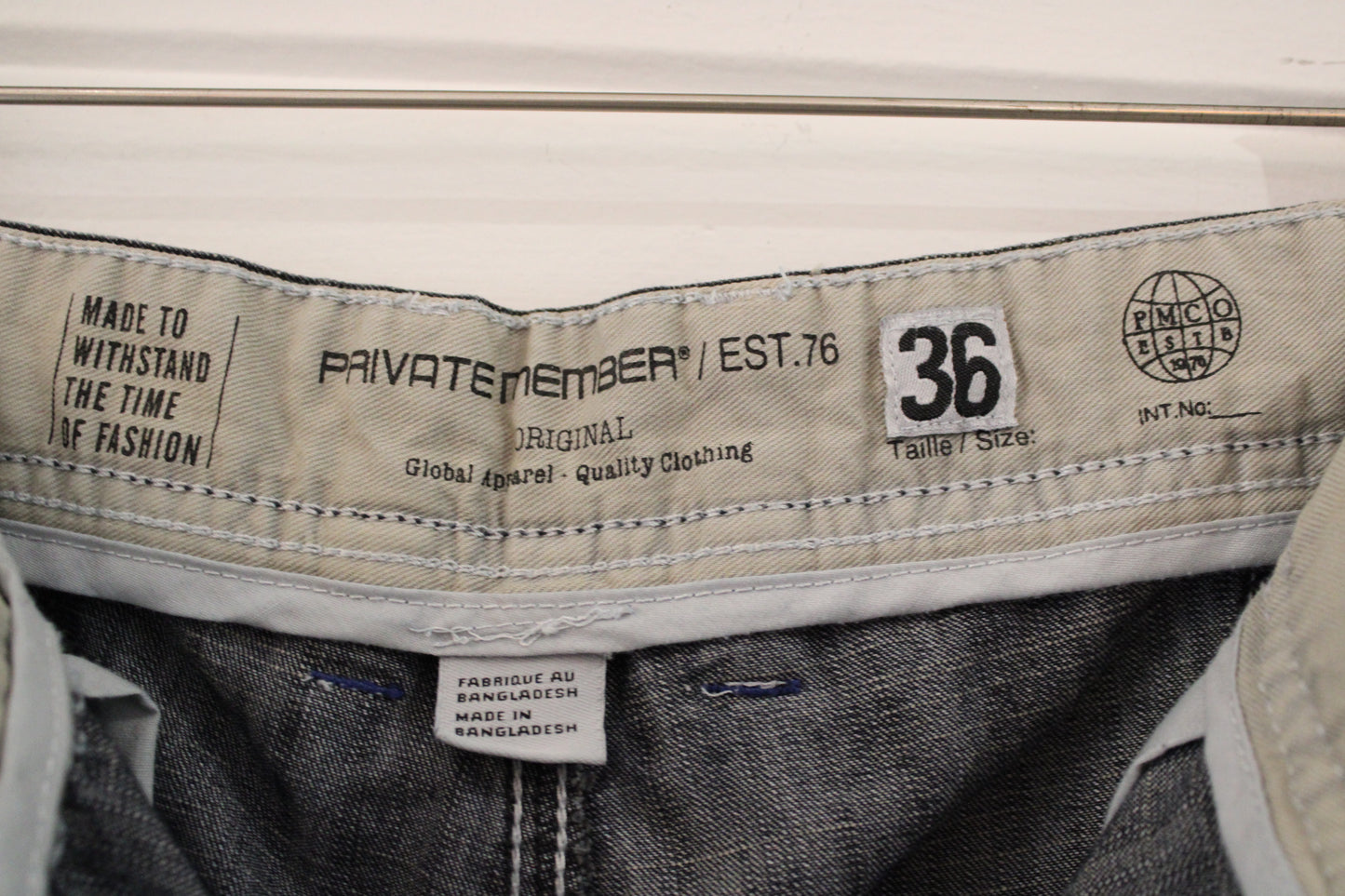 Private-Member Denim Shorts | Vintage 2000s Grey Washed Cargo Jean Shorts | Relaxed Fit Streetwear