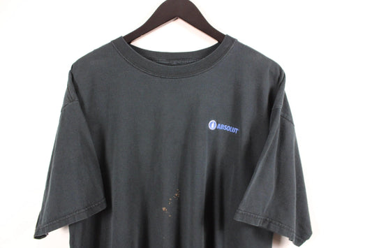 Absolut Vodka Shirt - Vintage Alcohol Tee, Classic Drinkwear, Unisex Size XL