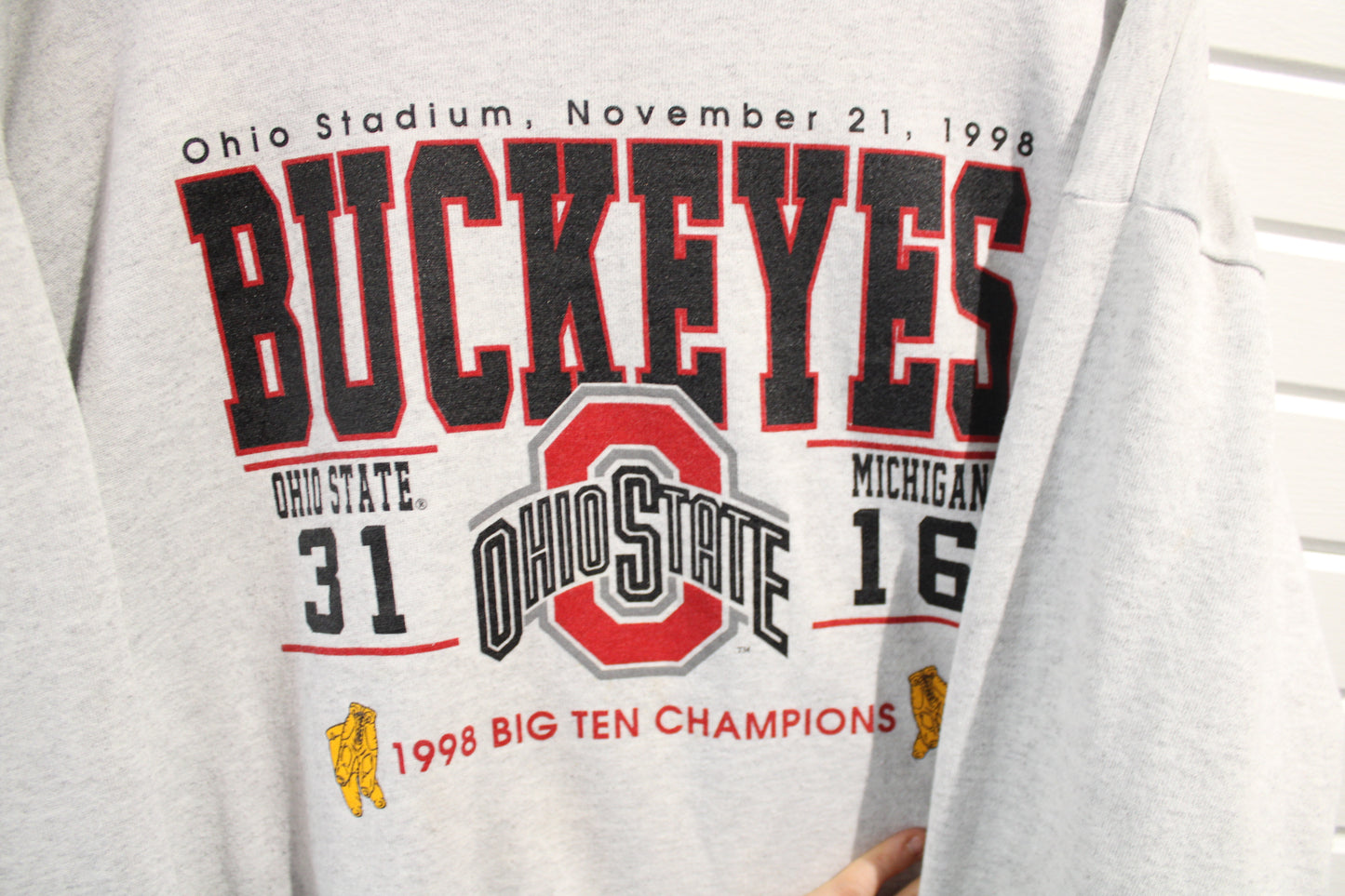 Ohio-State Buckeyes Sweatshirt | Vintage 1998 Big Ten Champions Crewneck | Retro College Football Pullover