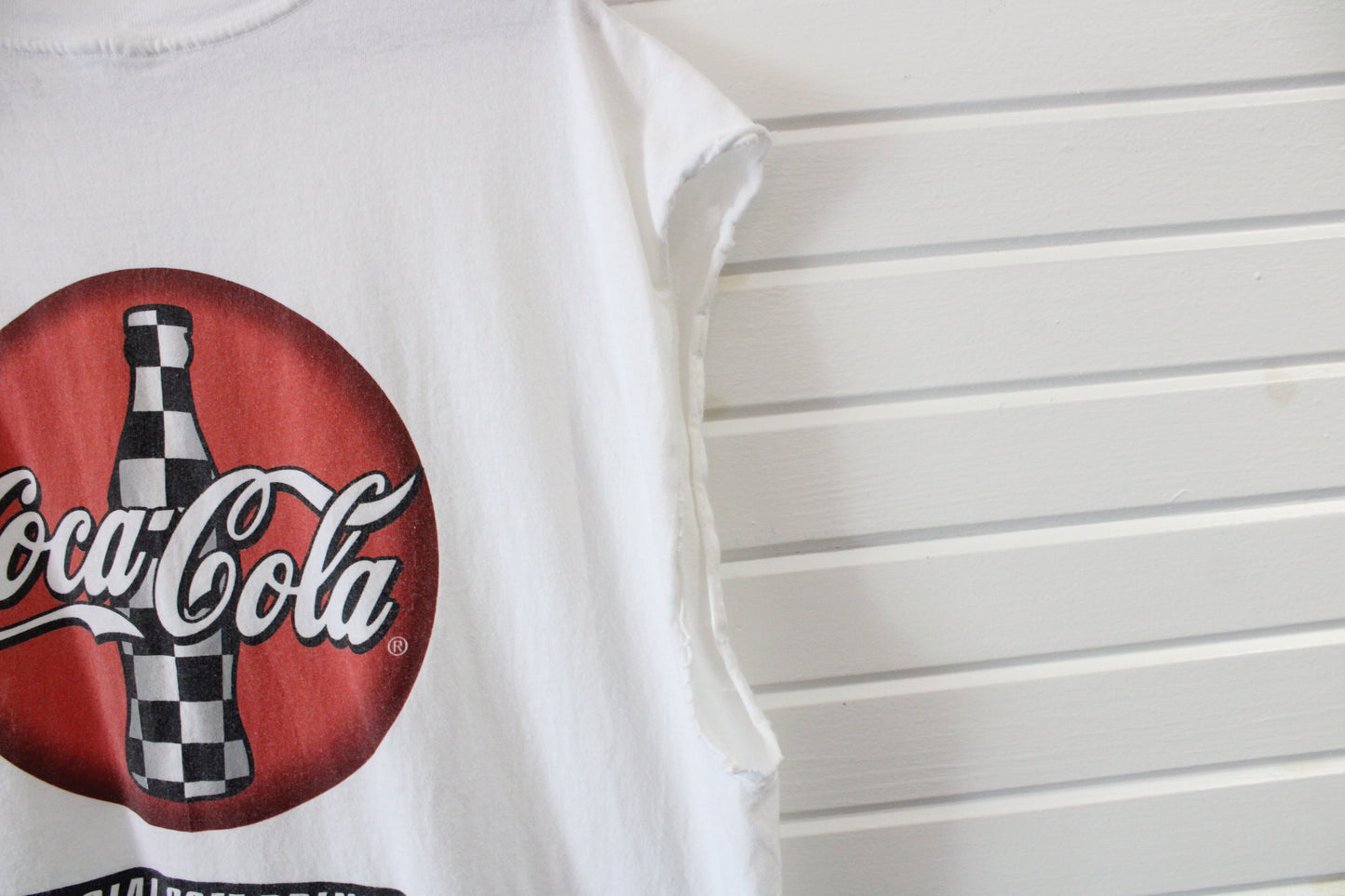 Coca-Cola NASCAR Sleeveless T-Shirt | Vintage 90s Racing Graphic Tee | Official Soft Drink Motorsport Collectible