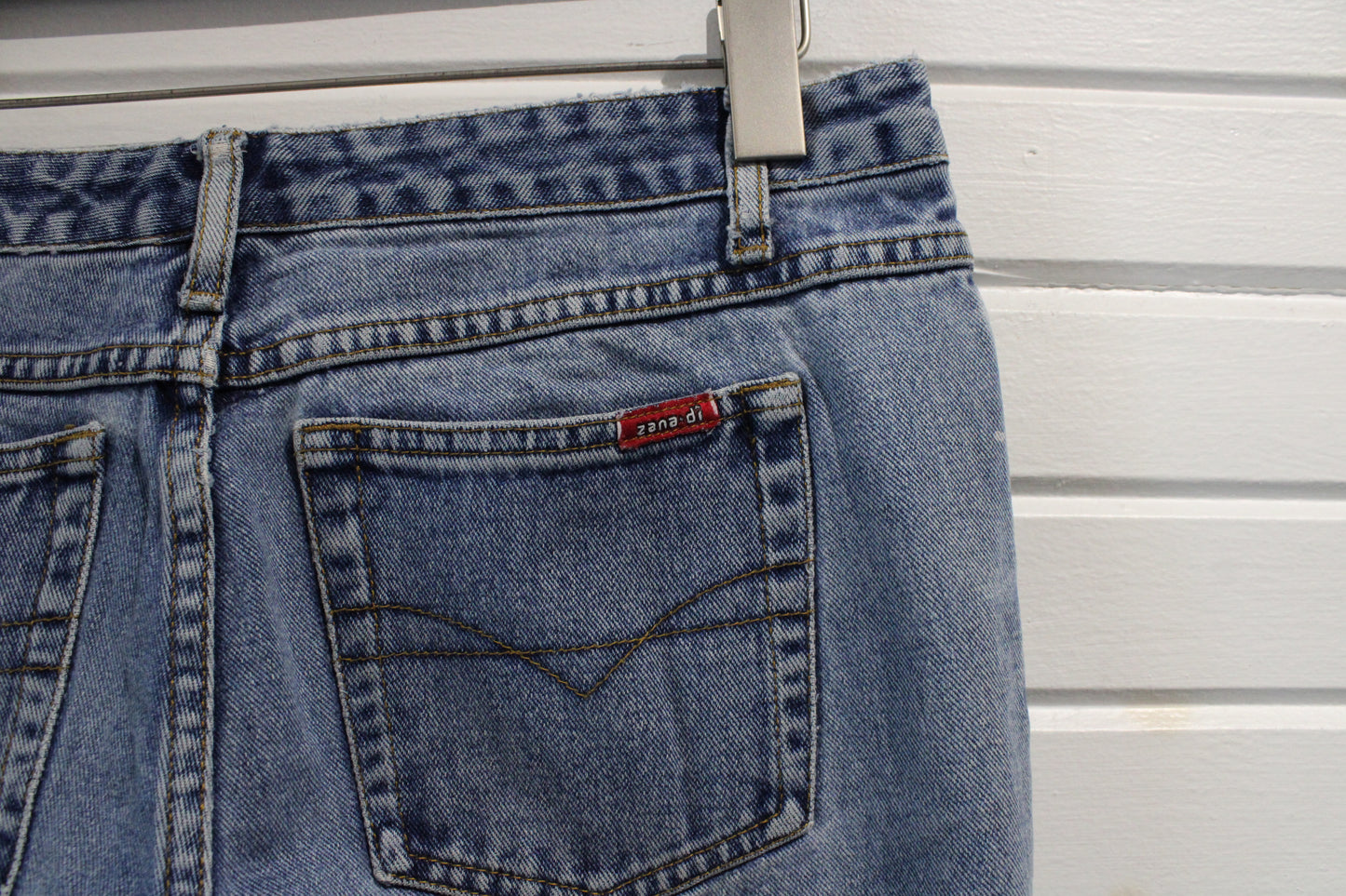 Zana-Di Jeans | Vintage Bootcut Denim Pants | Distressed Hem Classic Women's Jeans