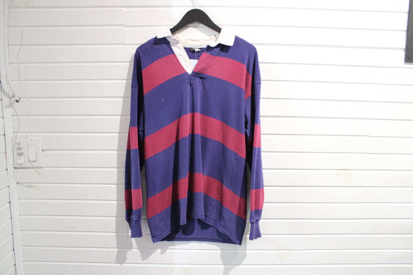 Classic Rugby Shirt | Vintage 1990s Bold Striped Long Sleeve Polo | Preppy Collegiate Style