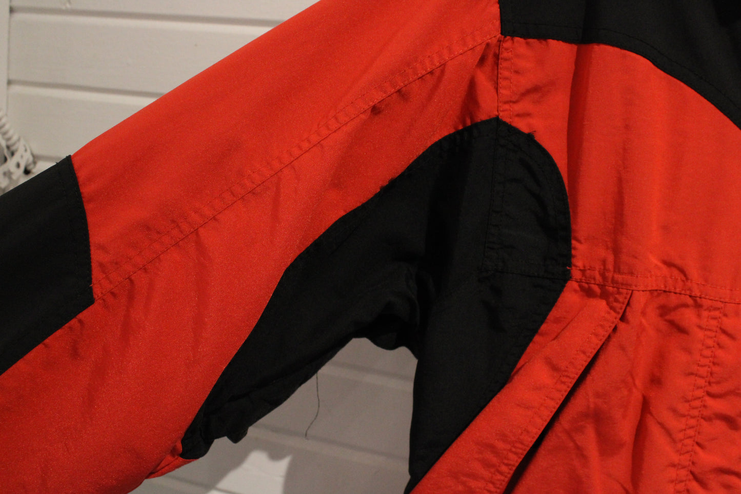 Vintage North-Face Extreme Light Jacket | 1990s Outdoor Technical Shell | Red Black Panel Parka