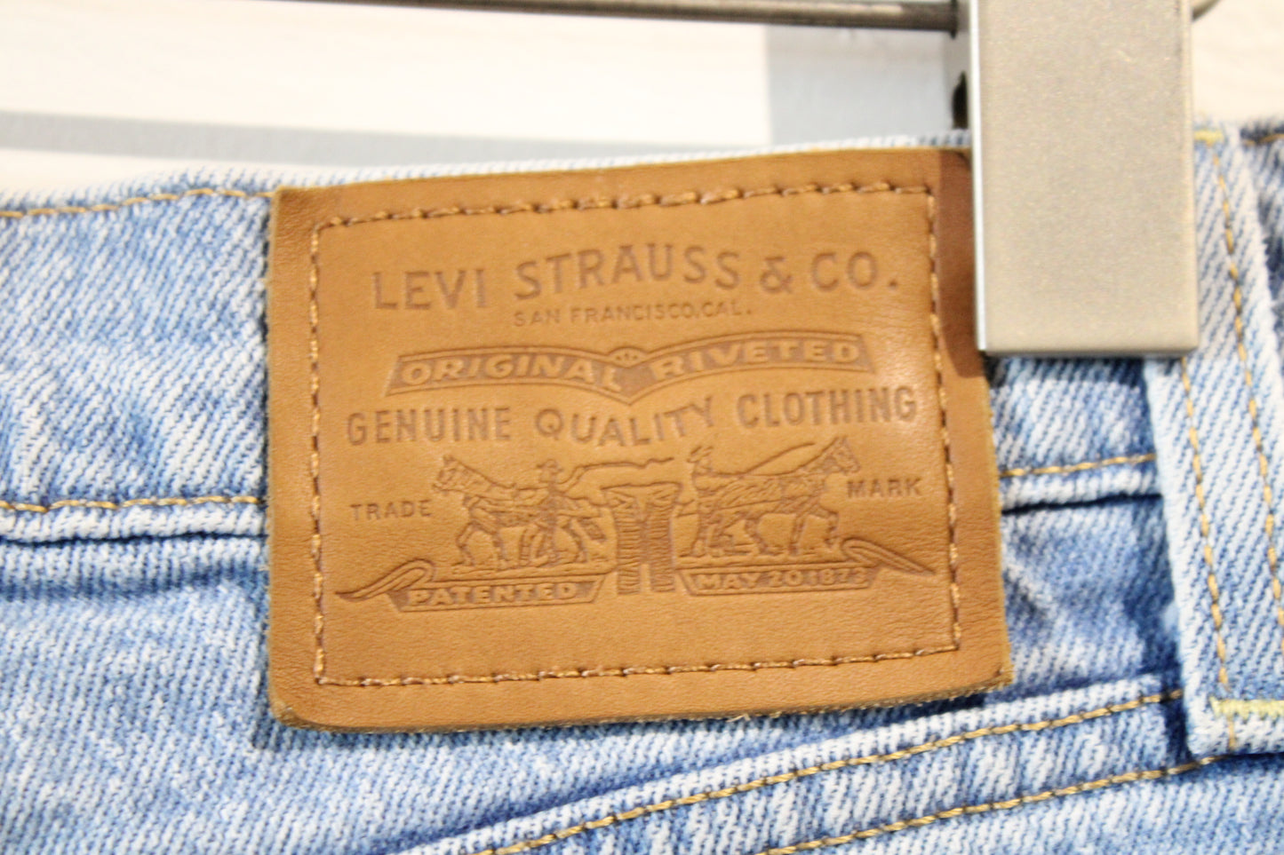 Levi's Ribcage Straight Ankle Jeans | Vintage Light Wash Distressed Denim Pants | Classic Button-Fly Denim Trousers