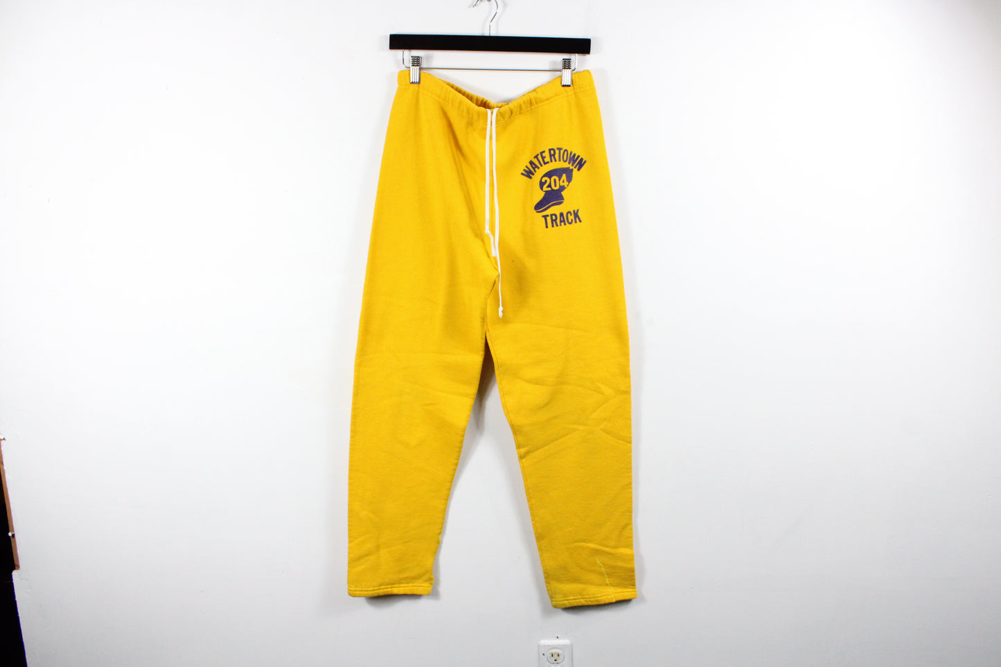 Watertown Track Hoodie & Pants Set | Vintage 80s Athletic Gold Sweat Suit | Bold Graphic Sportswear