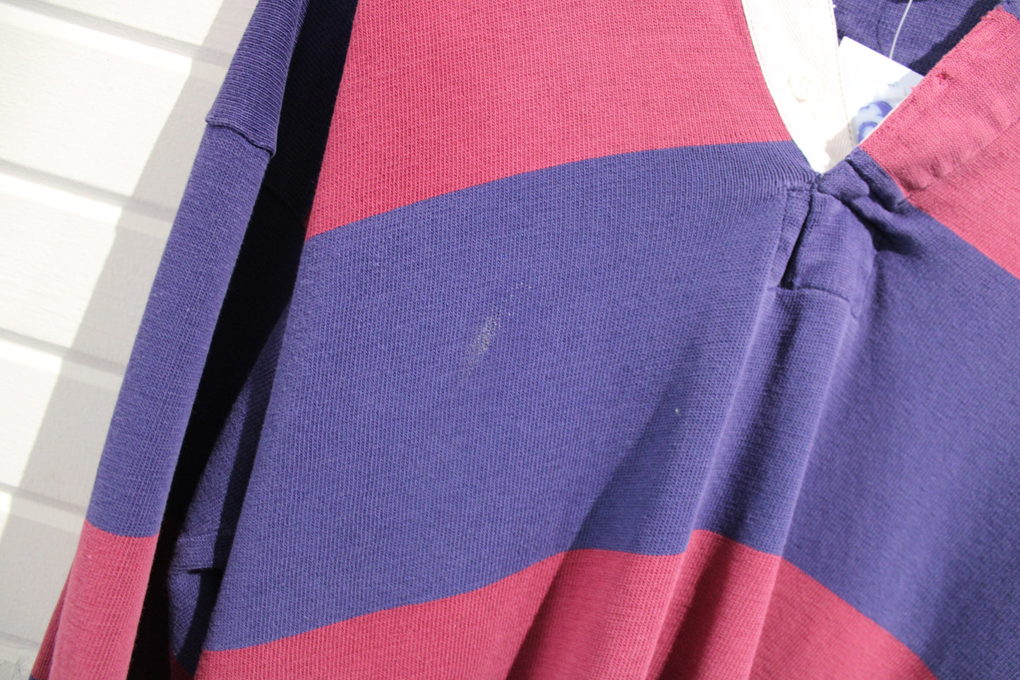 Classic Rugby Shirt | Vintage 1990s Bold Striped Long Sleeve Polo | Preppy Collegiate Style