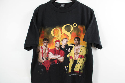 98-Degrees T-Shirt - Vintage Boy Band Tee / 90s Pop Group