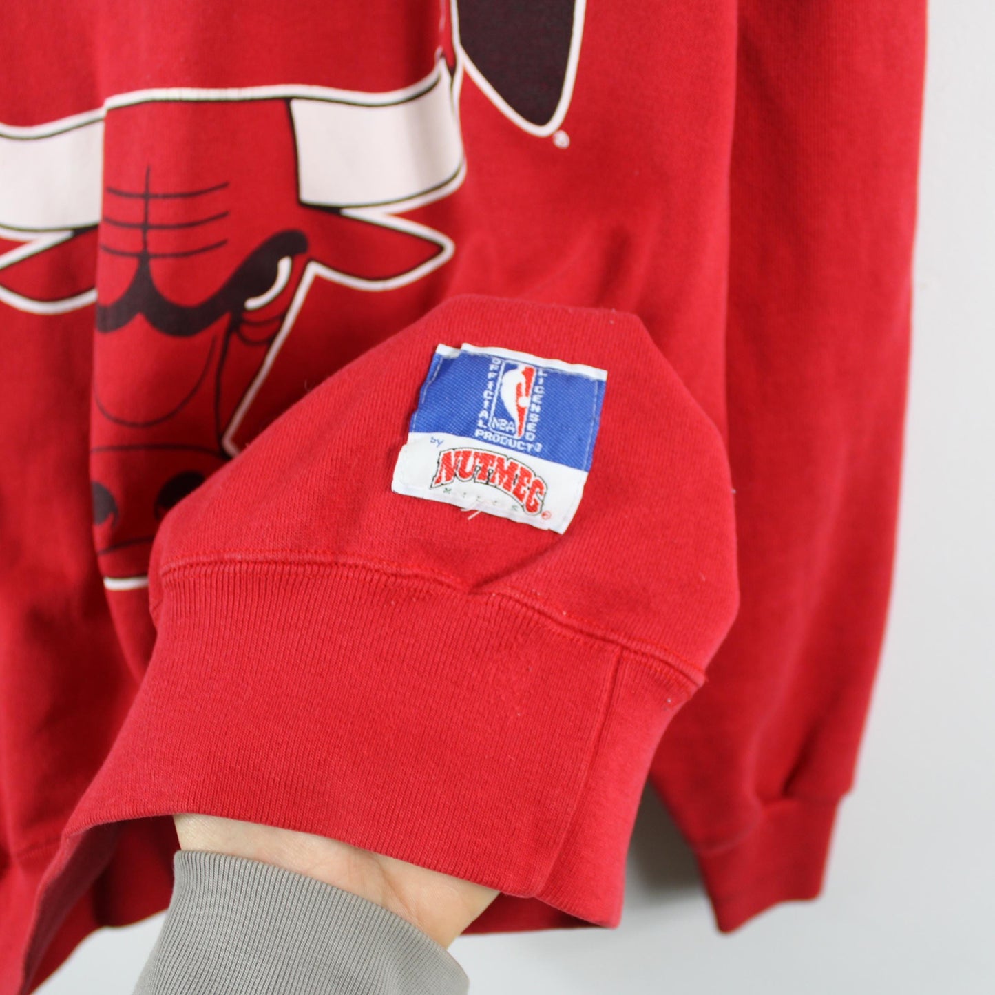 Chicago-Bulls Sweater | Vintage Nutmeg Graphic Crewneck Sweatshirt | Iconic NBA Pullover | Retro Sportswear