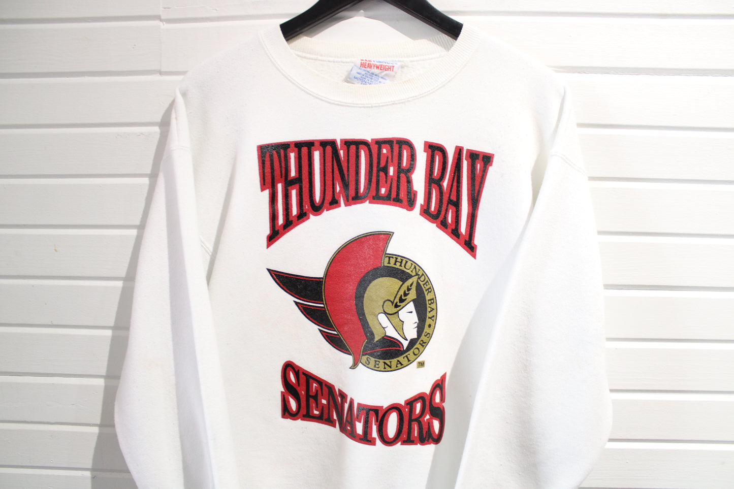 Thunder-Bay Senators Sweatshirt | Vintage Hockey Graphic Crewneck | Retro Team Sports Pullover