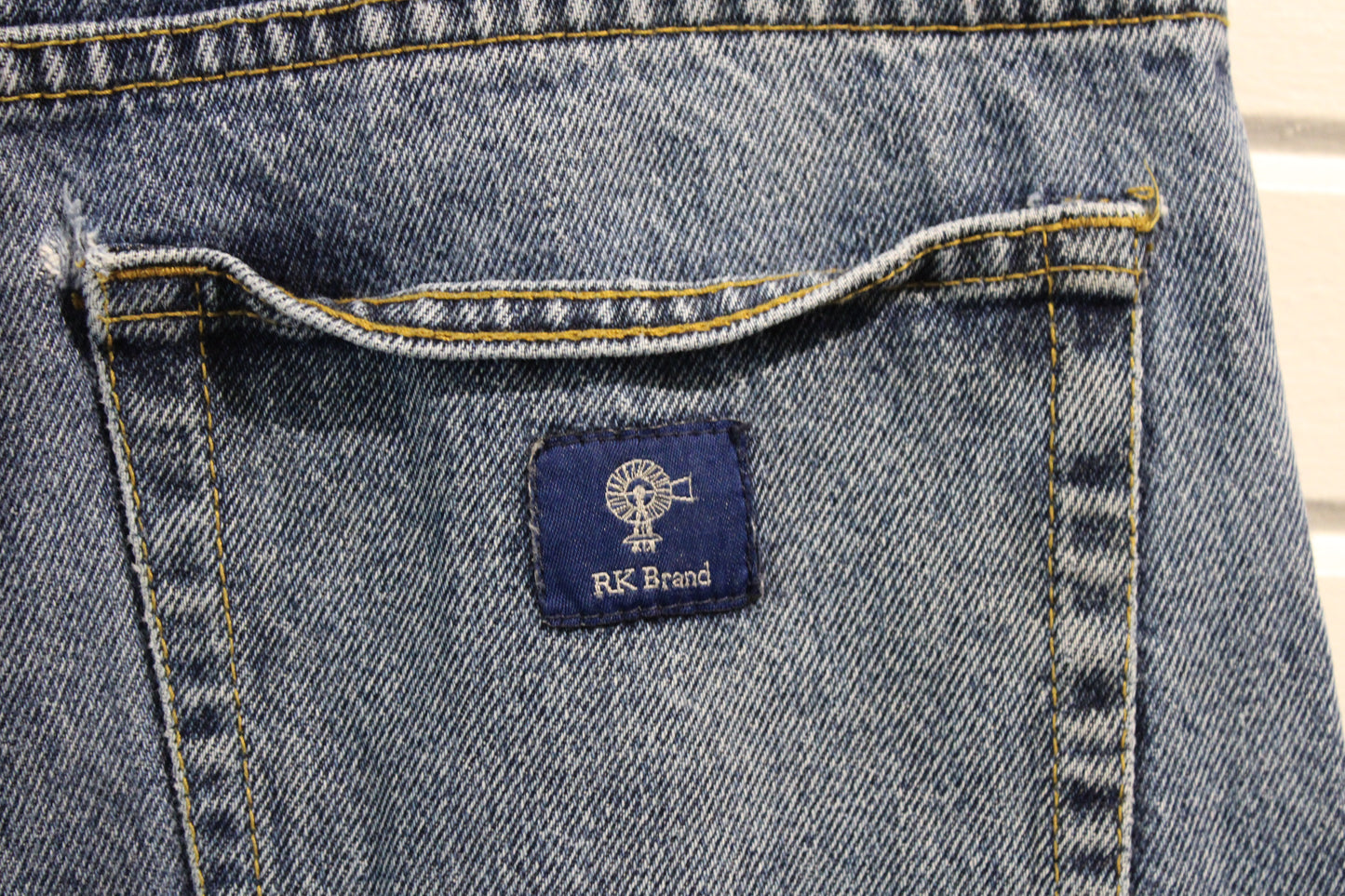 RK Brand Jeans | Vintage 1990s Distressed Blue Denim Pants | Classic Straight Fit Jeans