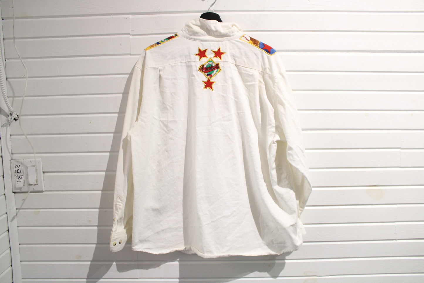 Quacker-Factory Baseball Shirt | Vintage 1990s Sports-Themed Button-Up Shirt | Novelty Embroidered Casual Wear