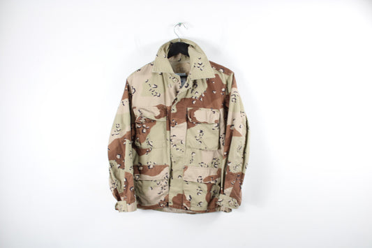 Desert-Camo Military Field-Jacket | Vintage Army Outerwear | Tactical Camouflage Coat