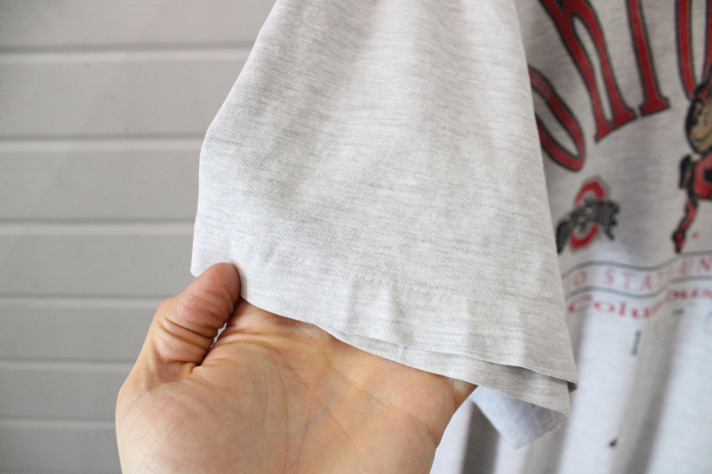 Ohio-State University T-Shirt | Vintage 90s College Mascot Graphic Tee | Columbus Ohio Buckeyes Fan Shirt