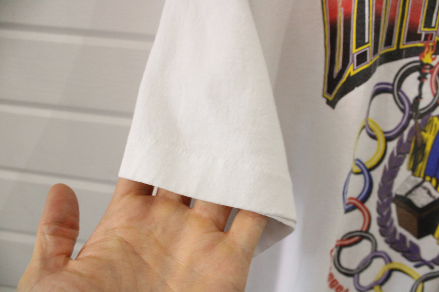 GMWA T-Shirt | Vintage 1995 Together As One Los Angeles Gospel Graphic Tee | White Men's Short Sleeve