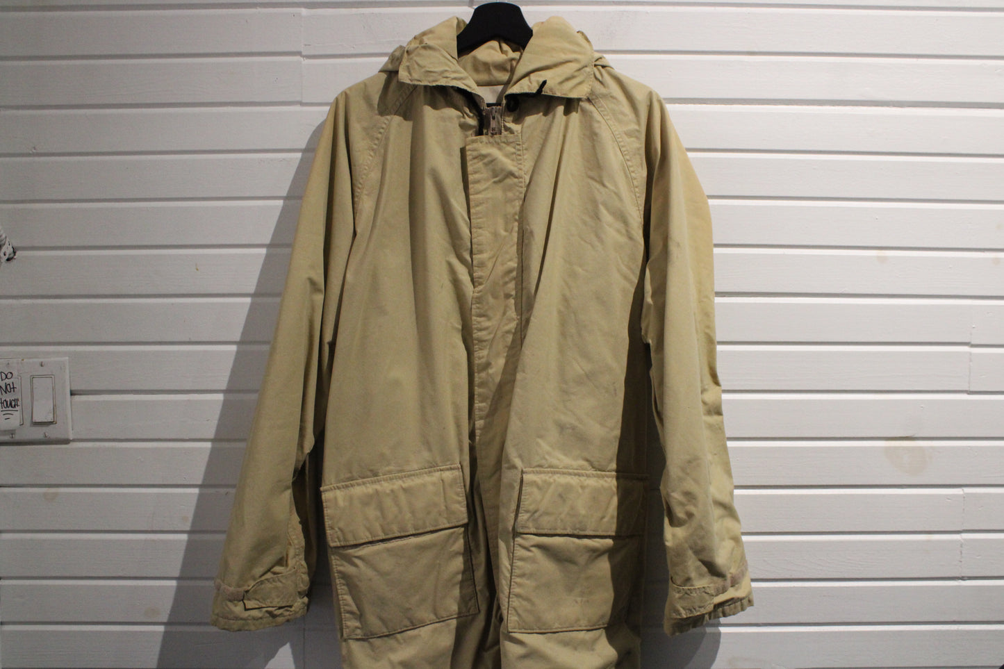 L.L.Bean Parka Jacket | Vintage Utility Outdoor Hooded Coat | Tan Heavyweight Outerwear