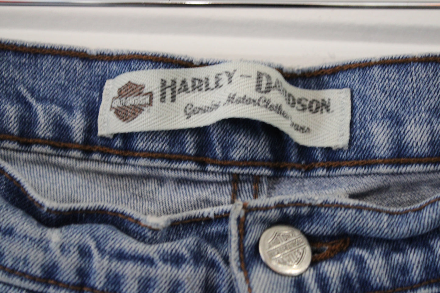Harley-Davidson Jeans | Vintage 2000s Straight Leg Blue Denim Pants | Classic Light Wash Biker Style