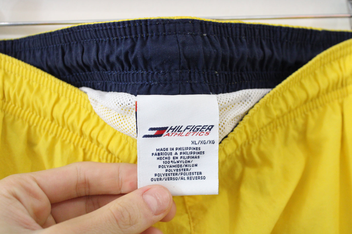 Tommy-Hilfiger Athletics Yellow Shorts | Vintage 90s Sports Style | Classic Athletic Summerwear