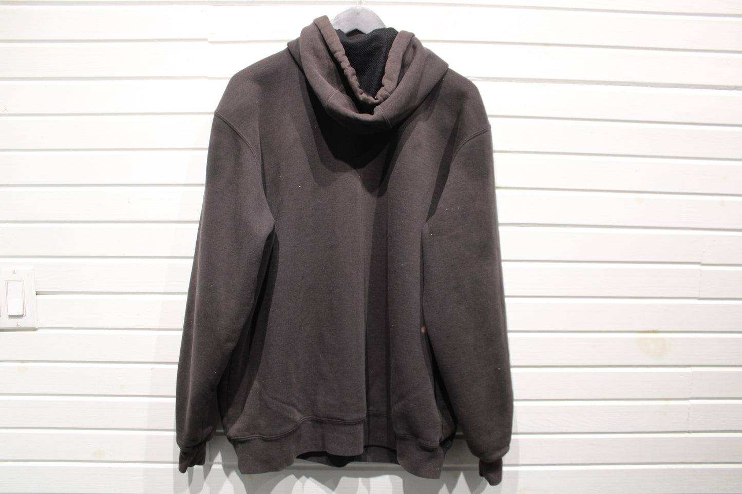 Vintage Carhartt Hoodie | Workwear Faded Brown Pullover Sweatshirt | Paint Stains Utility Hoody