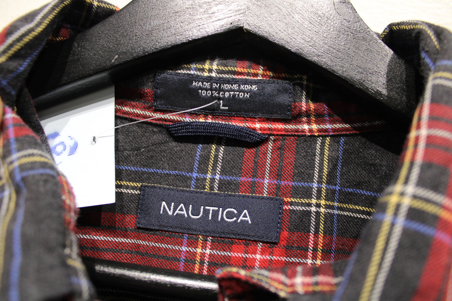 Nautica Plaid Button-Up Shirt | Vintage 1990s Classic Checkered Flannel | Men's Casual Wear