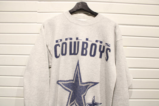 Dallas Cowboys Sweater | Vintage NFL Football Crewneck | Large Star Graphic Pullover | Fan Sportswear
