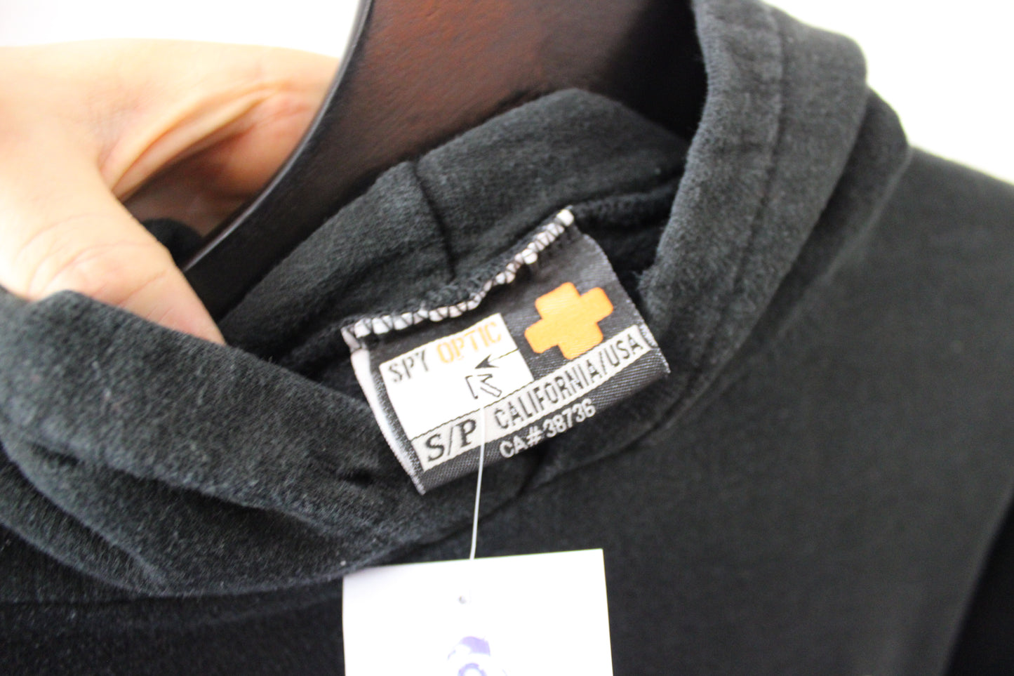 Spy Optic Hoodie | Vintage 2000s Graphic Pullover | Black Hooded Sweatshirt | California Streetwear