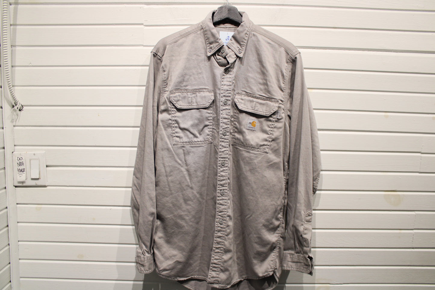 Carhartt Button-Up Shirt | Vintage Workwear Utility Long Sleeve Shirt | Rugged Cotton Blend Over Shirt