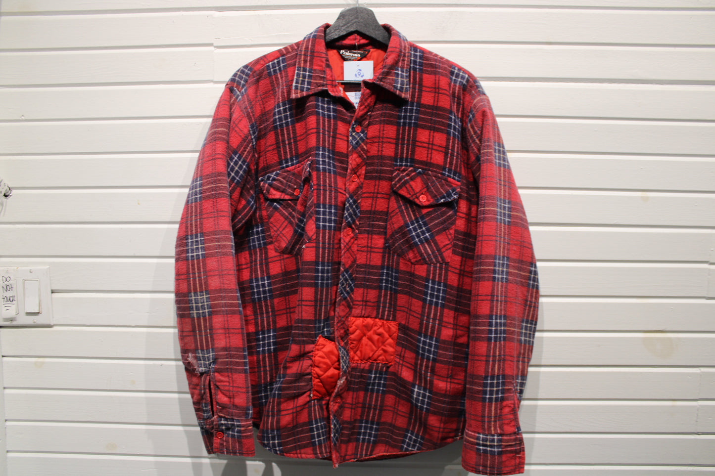 Palermo Plaid Button-Up Shirt | Vintage Red Quilted Flannel Lumberjack Shirt | Men's Outdoor Wear